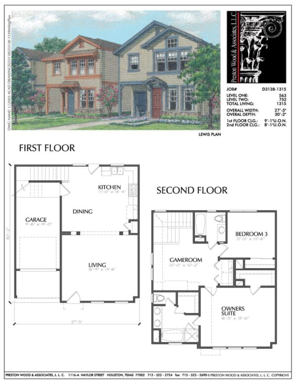 Two Story House Plan D3138