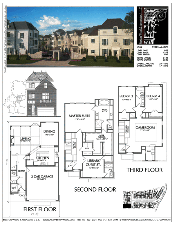 Townhouse Plan D9095 A4 LOT-6