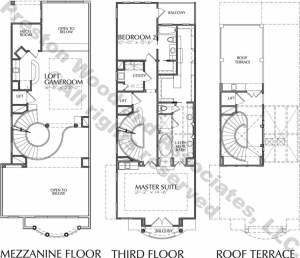 Duplex Townhome Plan D4219 u1 & u2