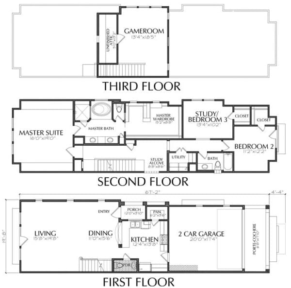 Townhouse Plan E3091 A1.2