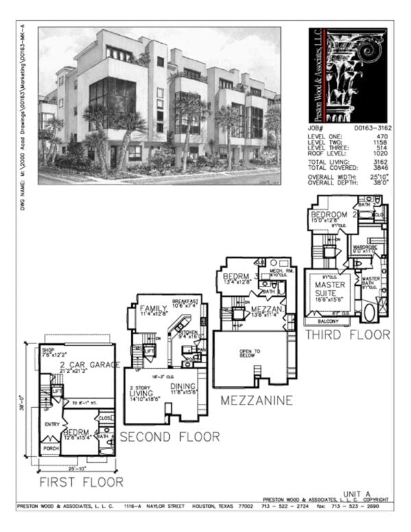 Townhouse Plan aD0163 A