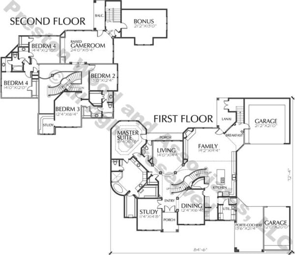 Two Story House Plan C5355