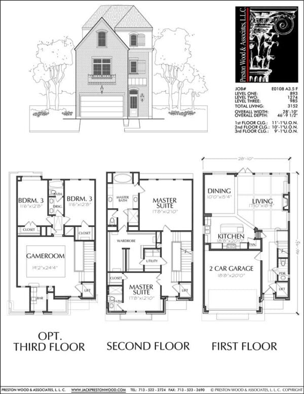 Townhouse Plan E0108 A3.5