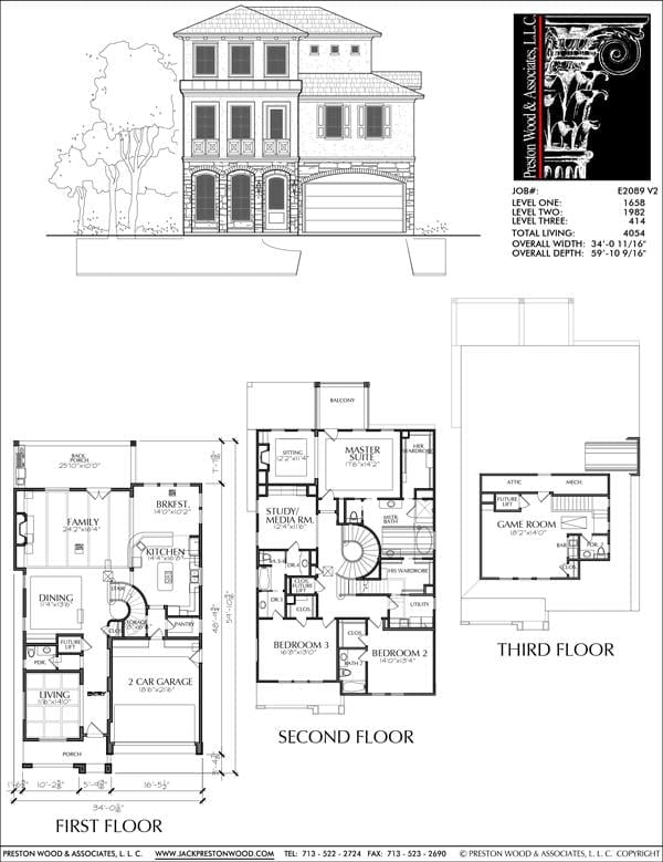 Two Story House Plan E2089