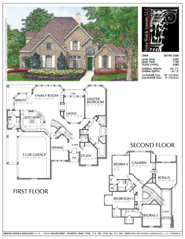 Two Story Home Plan bD0189