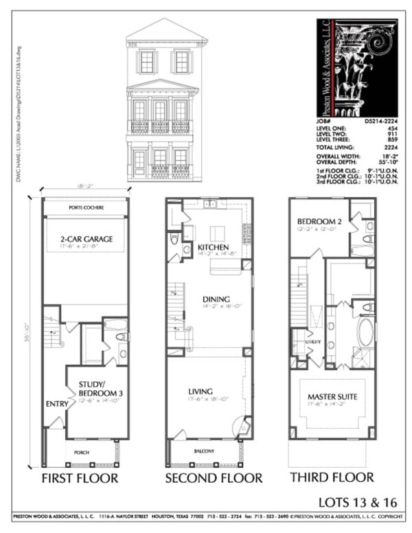 Townhouse Plan D5214-2224
