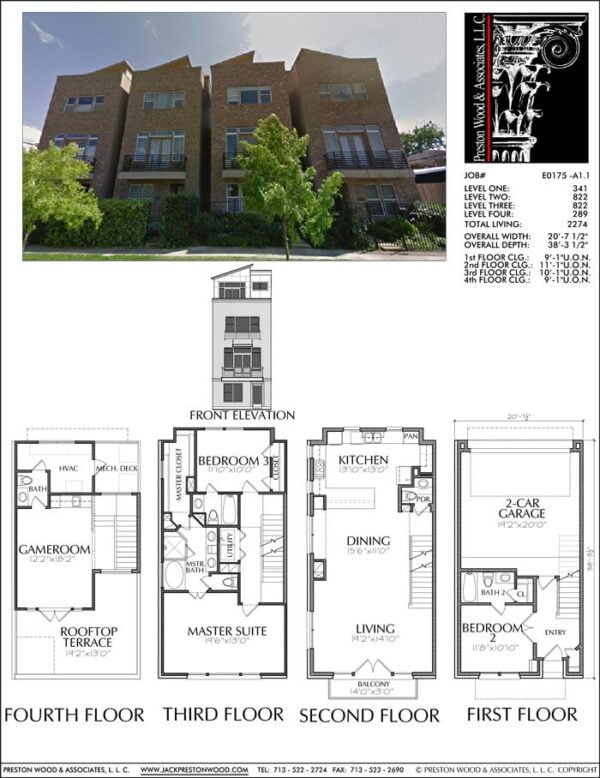 Townhouse Plan E0175 A1.1