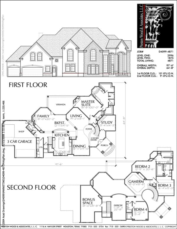 Two Story House Plan D4099