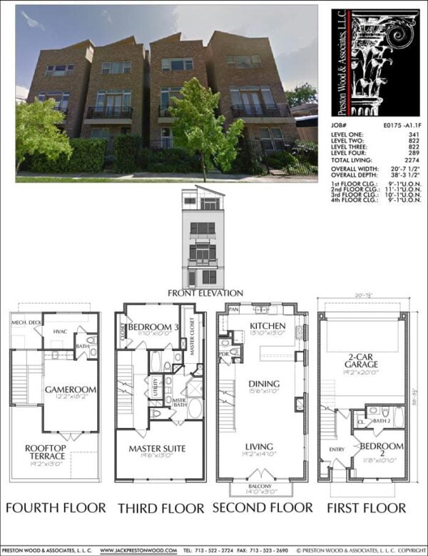 Townhouse Plan E0175 A1.1