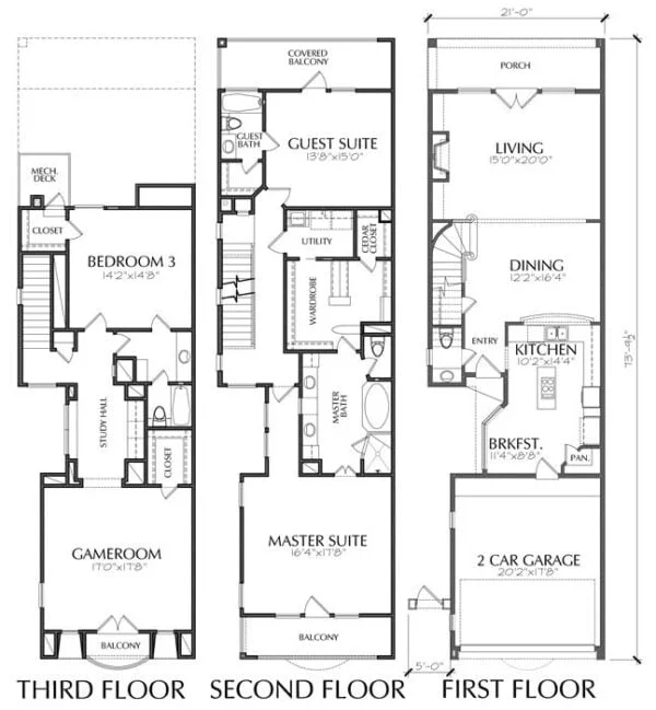 Townhouse Plan E1027 A