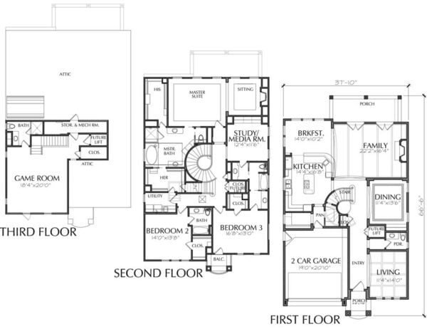 Two Story House Plan E3081