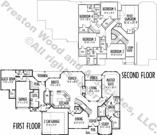 Two Story House Plan D2268