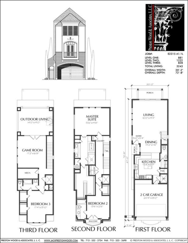 Townhouse Plan E2315 A1.1