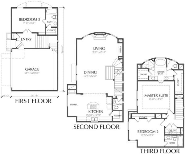 Townhouse Plan D3249 C