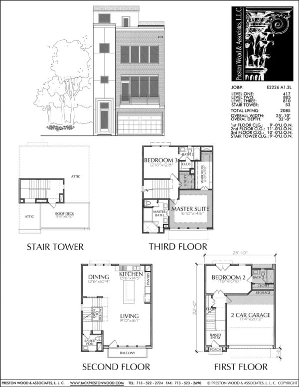 Townhouse Plan E2226 A1.3