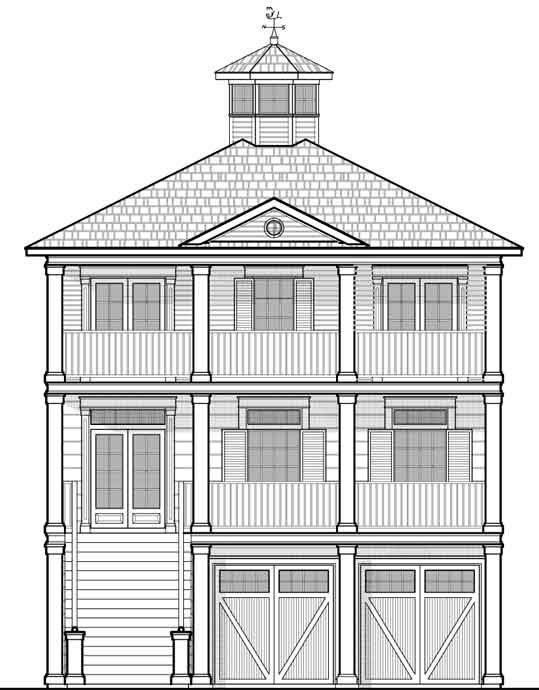 Coastal Style House Plan D8150