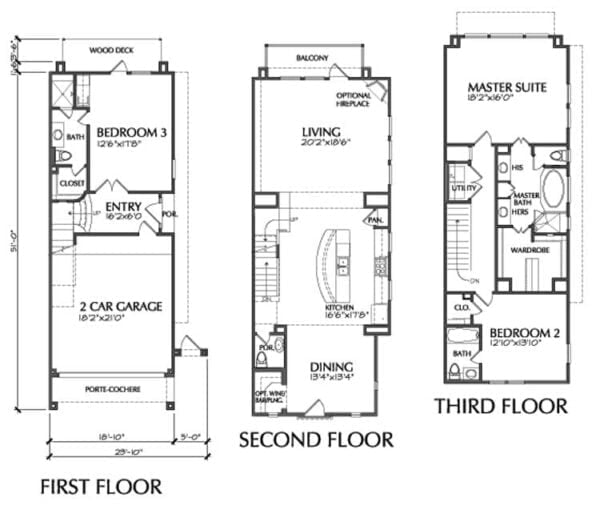 Townhouse Plan D7104 2436