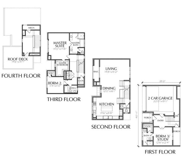 Townhouse Plan E1197 B1.1