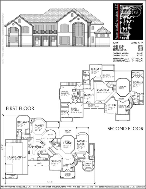 Two Story House Plan D2080