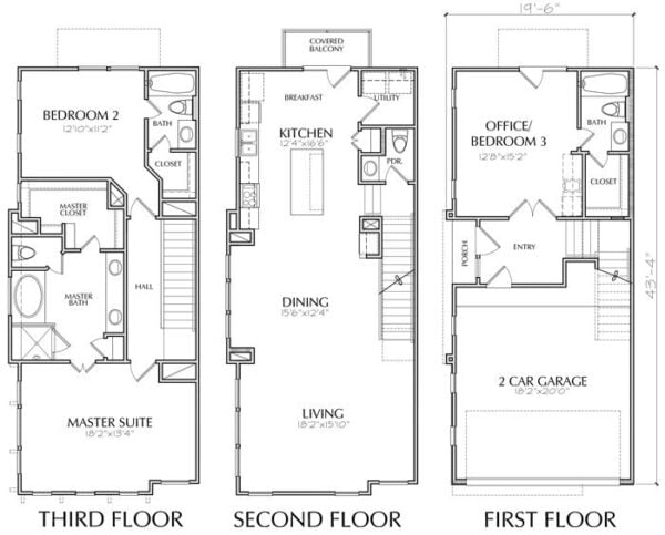 Townhouse Plan E0169 C