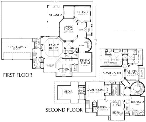 Two Story House Plan D4255