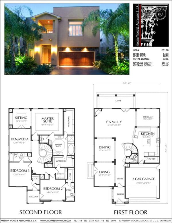 Two Story House Plan E0188