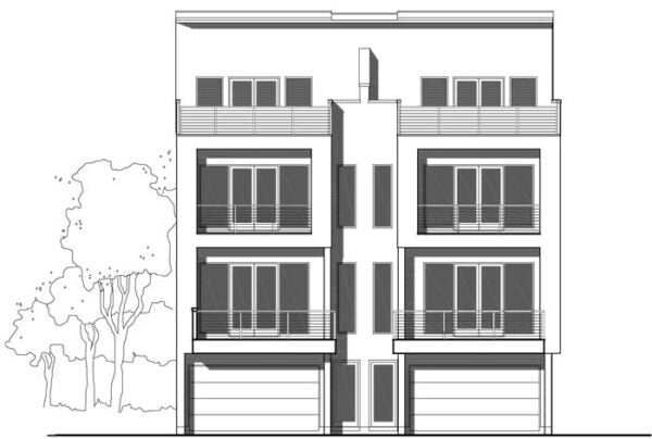 Duplex Townhouse Plan E1052