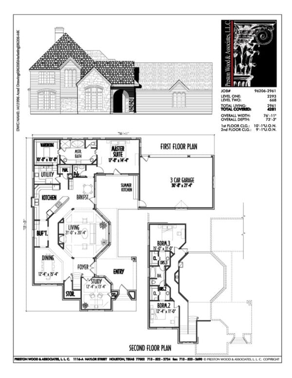 Two Story House Plan C6206