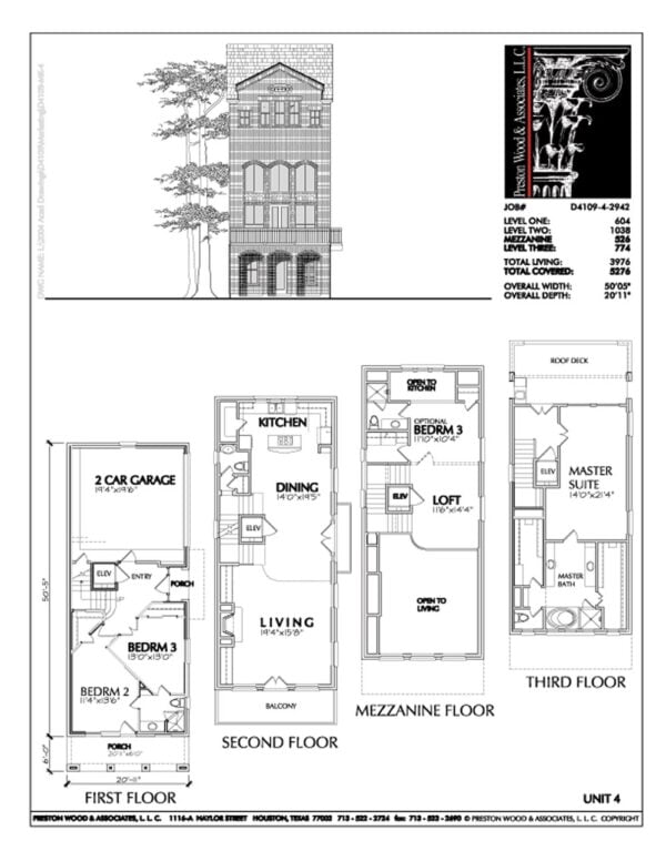 Townhouse Plan D4109 u4