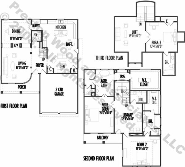 Two Story House Plan C4119 3210