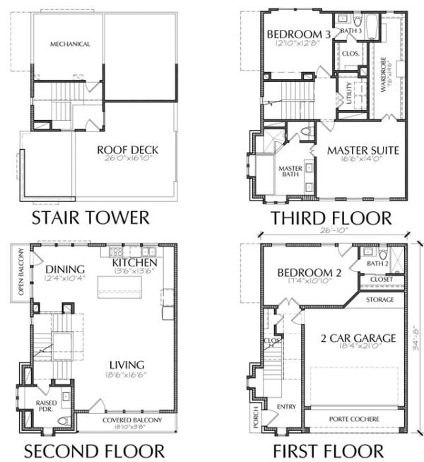 Townhouse Plan E3214 A2.1