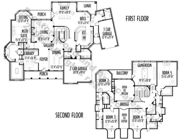 Two Story House Plan C4274