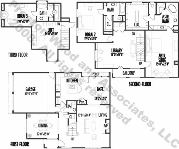 Two Story House Plan C4187 A