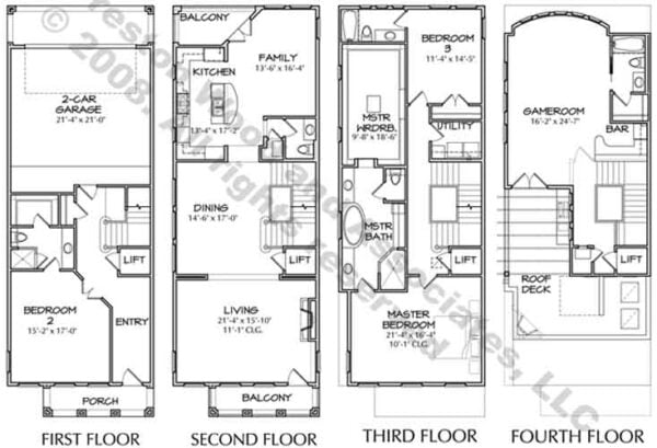Townhome Plan D5182 Frontera