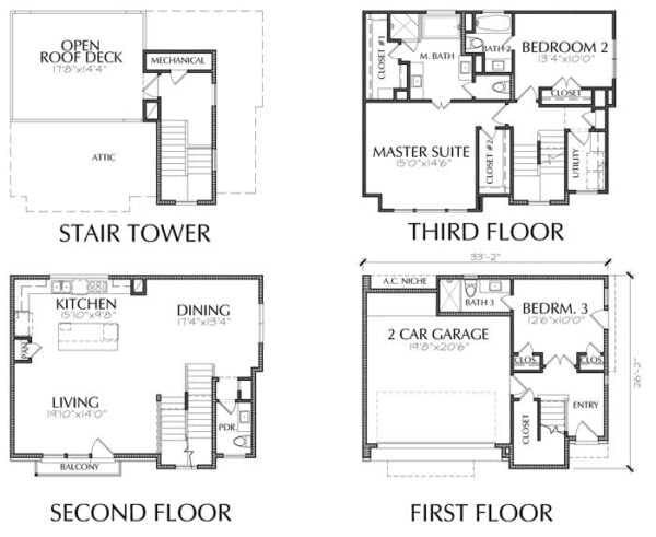 Townhouse Plan E2293 C1.2R