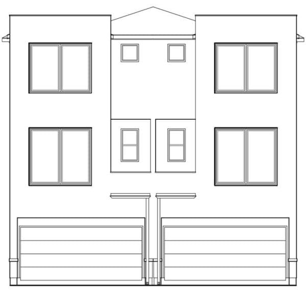 Duplex Townhouse Plan D7033 E & E Flip