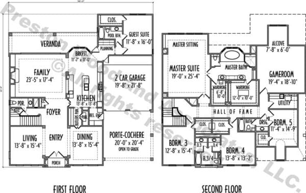 Two Story House Plan D2076