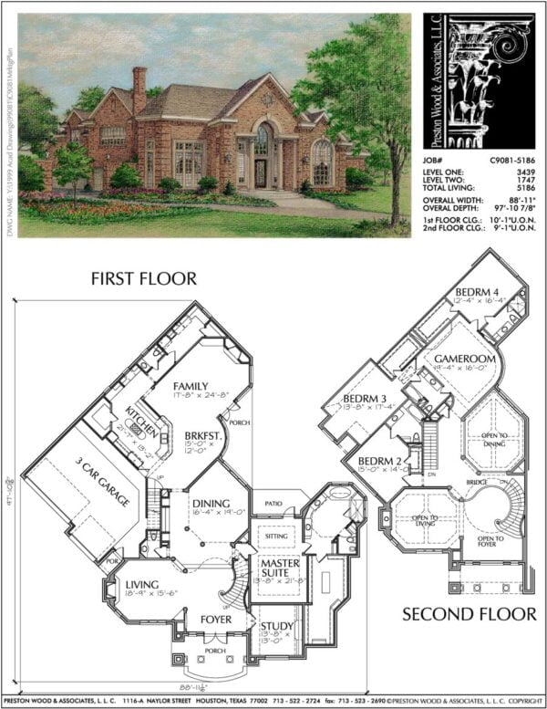 Two Story Home Plan C9081