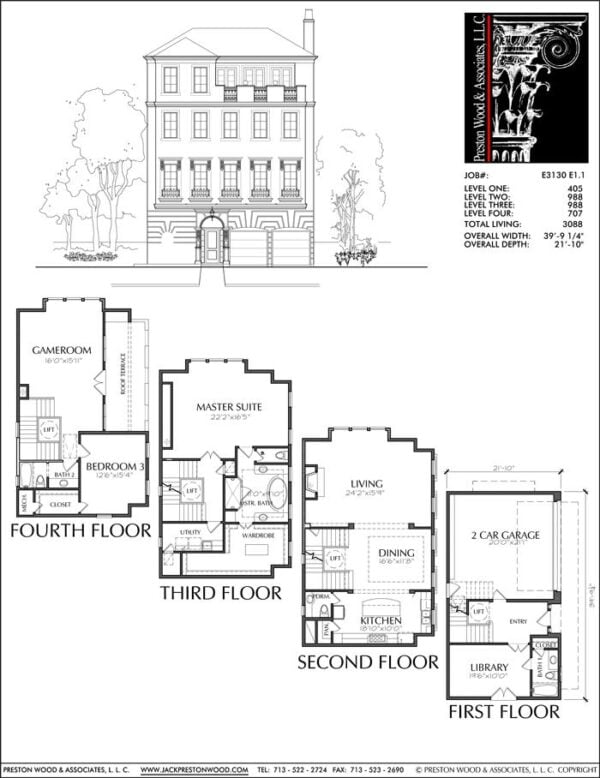 Townhouse Plan E3130 E1.1