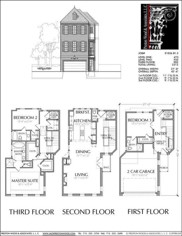 Townhouse Plan E1036 B1.3