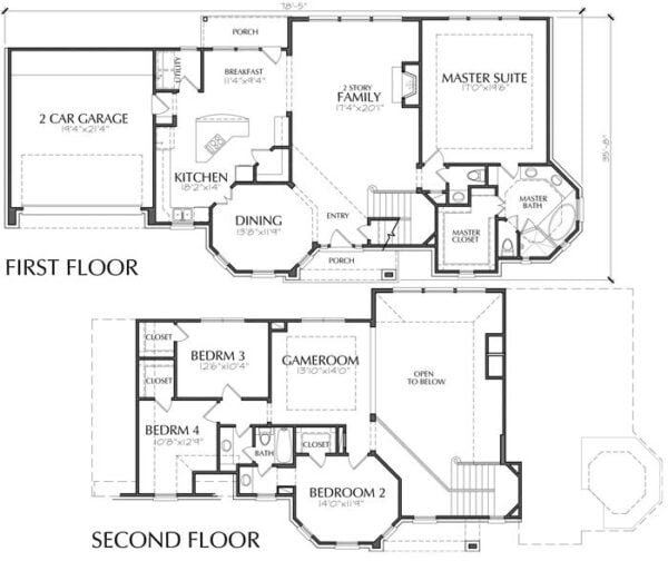 Two Story House Plan D4139