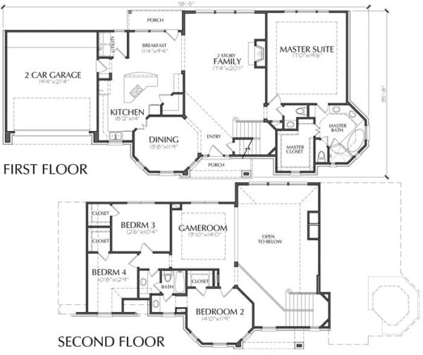 Two Story House Plan D4139