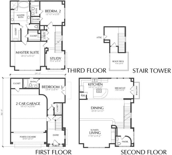 Townhouse Plan D5220 U2 & U3