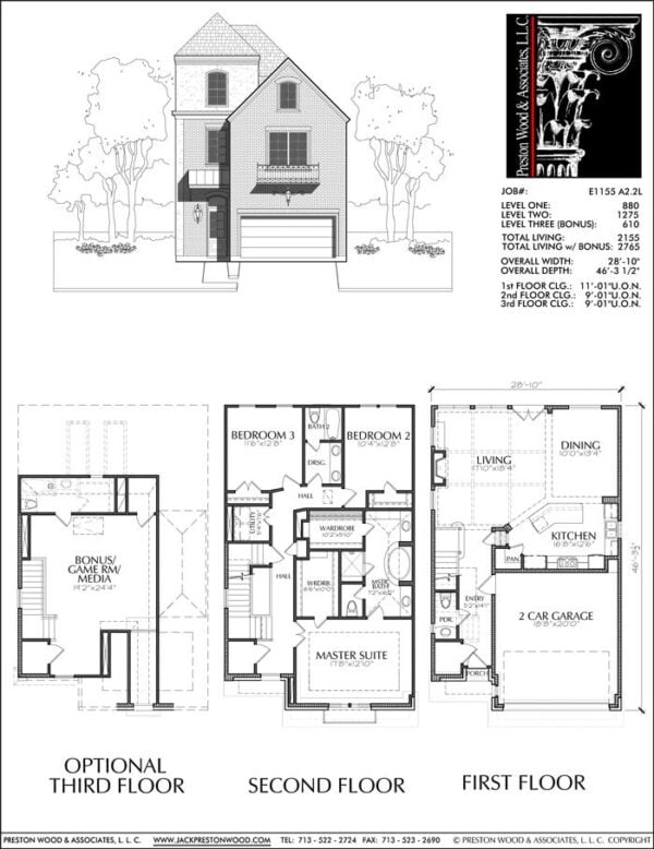 Townhouse Plan E1155 A2.2