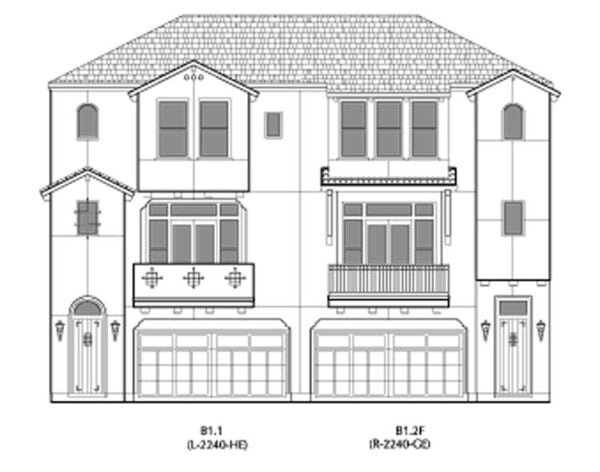 Duplex Townhouse Plan E2179 B1.1