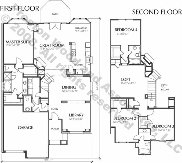 Two Story House Plan D3086