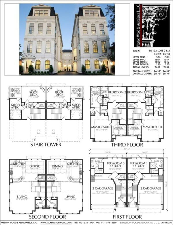 Duplex Townhouse Plan D9132 LOTS 2&3