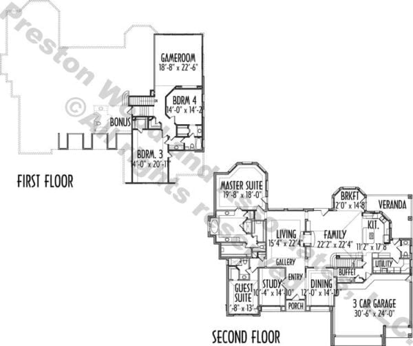 Two Story House Plan D0082