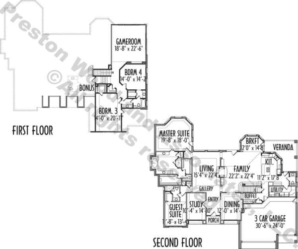 Two Story House Plan D0082