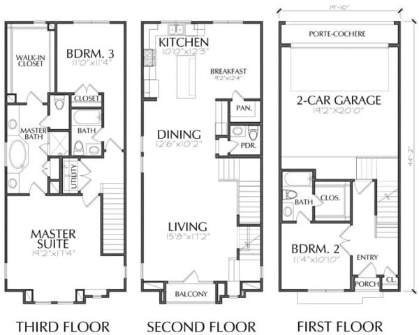 Townhouse Plan E0036 A1